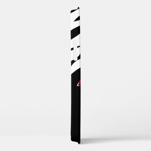 Rote Rose Zebra Print personalisiert Case-Mate iPhone Hülle (Rückseite / Rechts)