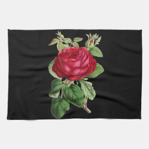 Rote Rose zeichnen Küchentuch