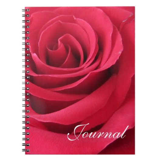 Rote Rose-Zeitschrift Notizblock (Vorderseite)