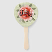 Rote Rose zu Polka Dots Reden Derby zu mir Fächer (Vorderseite)