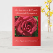 rote Rose zum 60. Hochzeitstag Karte (Gelbe Blume)