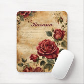 Rote Rose zum Altbau Mousepad (Mit Mouse)