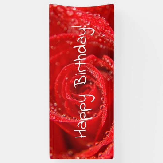 rote Rose zum Geburtstag Banner (Vertikal)