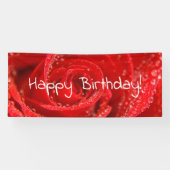 rote Rose zum Geburtstag Banner (Horizontal)