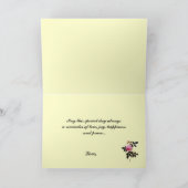 Rote Rose zum glücklichen Jahrestag, Pierre Joseph Karte (Innenseite)