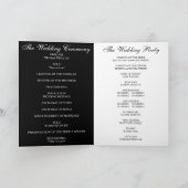 Rote Rose zum Hochzeitsprogramm für Schwarzweiß-St Programm (Innenseite)