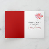 Rote Rose zum Jahrestag Karte (Innenseite)