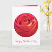 Rote Rose zum Muttertag - Grußkarten Karte (Gelbe Blume)