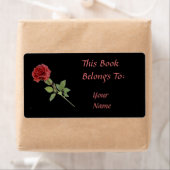 Rote Rose zum Schwarzen Buchzeichen (Insitu)