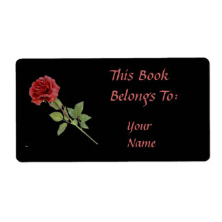 Rote Rose zum Schwarzen Buchzeichen