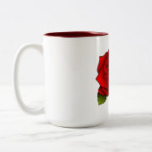 Rote Rose Zweifarbige Tasse (Links)