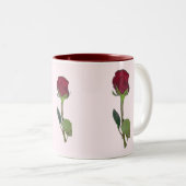 Rote Rose Zweifarbige Tasse (VorderseiteRechts)