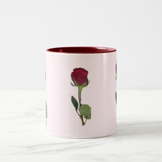 Rote Rose Zweifarbige Tasse (Mittel)