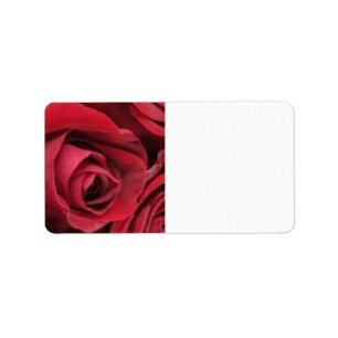 Rote Rosemailings-Aufkleber Adressaufkleber
