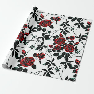 Rote Rosen .ю Geschenkpapier