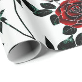 Rote Rosen .ю Geschenkpapier (Rolleneckpunkt)