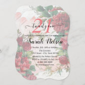 Rote Rosen 21 Geburtstag Einladung (Vorne/Hinten)