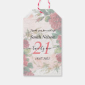 Rote Rosen 21 Geburtstag Geschenkanhänger (Rückseite)