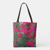 Rote Rosen (2) über den gesamten Totbeutel Tasche (Rückseite)