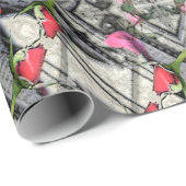 Rote Rosen 4 U.. Geschenkpapier (Rolleneckpunkt)