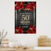 Rote Rosen 50. Geburtstag großes Format  Poster (Küche)