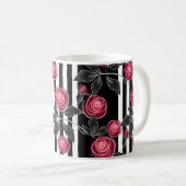 Rote Rosen, abstrakte Blume, Blume, Blumenkohl Kaffeetasse (VorderseiteRechts)