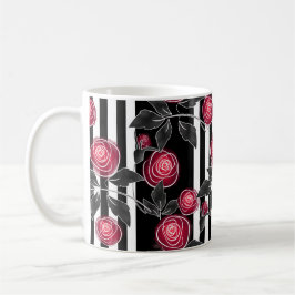 Rote Rosen, abstrakte Blume, Blume, Blumenkohl Kaffeetasse