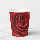 Rote Rosen Abstrakter Fall Pappbecher (Vorderseite)