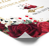 Rote Rosen Alice im Wunderland Quinceañera Poster (Ecke)