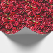 Rote Rosen am Valentinstag Geschenkpapier (Ecke)