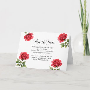 Rote Rosen Anteilnahme Florale Beerdigung Danke  Einladung