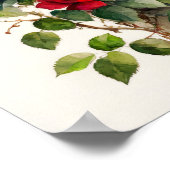 Rote Rosen Aquarell Poster (Ecke)