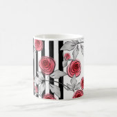Rote Rosen, Aquarellfarben-Rose Kaffeetasse (Mittel)