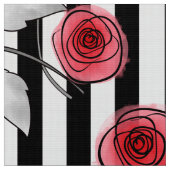 Rote Rosen, Aquarellfarben-Rose Stoff (Nahaufnahme)