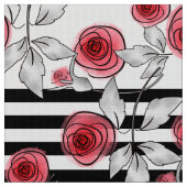 Rote Rosen, Aquarellstoffe, Rose Stoff (Nahaufnahme)