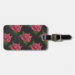 Rote Rosen Art Pattern Gepäckanhänger