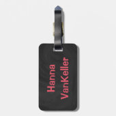 Rote Rosen Art Pattern Gepäckanhänger (Rückseite vertikal)