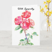 Rote Rosen Art Sympathy Card Karte (Gelbe Blume)