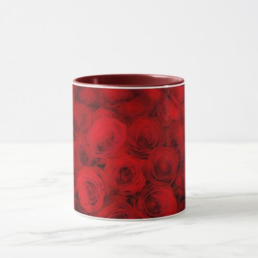 Rote Rosen Art Tasse Cup (Zentrum)