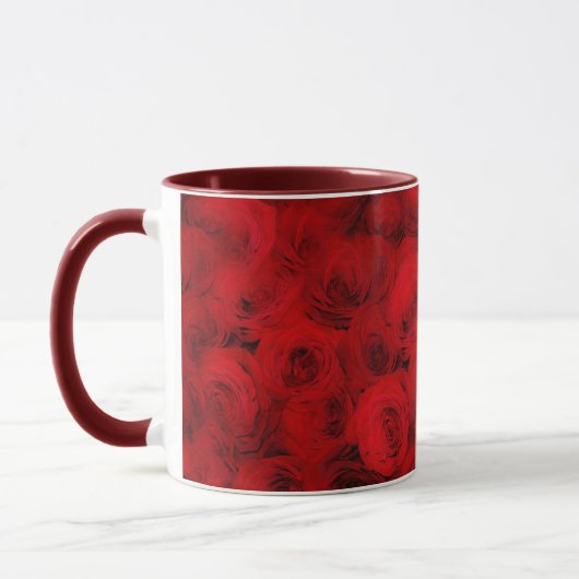 Rote Rosen Art Tasse Cup (Links)