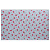 Rote Rosen auf Light Blue Oversized Calico Stoff (Yard (91,4 cm))