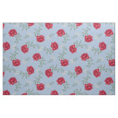 Rote Rosen auf Light Blue Oversized Calico Stoff (Fat Quarter (45,7 x 55,9 cm))
