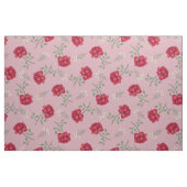 Rote Rosen auf Pink Oversified Calico Stoff (Fat Quarter (45,7 x 55,9 cm))