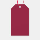Rote Rosen auf schwarz. Geschenkanhänger (Rückseite)