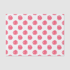 Rote Rosen auf weißem Papierpapier Seidenpapier