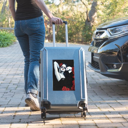 Rote Rosen Aufkleber (Koffer Insitu)