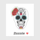 Rote Rosen Aufkleber (Blatt)