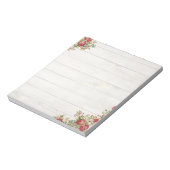 Rote Rosen aus Holz Notizblock (Rotiert)