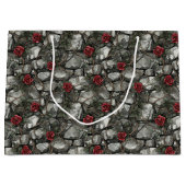 Rote Rosen Backsteine Hochzeit Große Geschenktüte (Vorderseite)