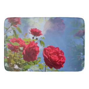 Rote Rosen Badematte